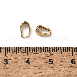 304ステンレススチールスナップオンベイル  イオンプレーティング（ip）  ラックめっき  18KGP本金メッキ  7.5x3.5x4.5mm  穴：6x3mm&nbsp;STAS-P448-07C-G