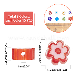 120шт 8 вида стеклянных бусин GLAA-PH0001-13