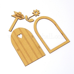 Cabochons en bois de peuplier naturel&nbsp;WOOD-WH0112-88