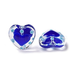 Perline di cuore di vetro&nbsp;GLAA-D005-01G