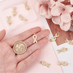 10 шт. Латунные подвески с микропаве KK-BBC0004-12