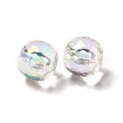 UVメッキ透明アクリルビーズ  ABカラーメッキ  ドラム  透明  13x10mm  穴：3mm&nbsp;PACR-M001-06