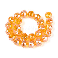 Нити из прозрачных круглых бусин с цветным покрытием ab&nbsp;EGLA-T029-8mm-12T-12