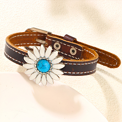 Lederband Kordel Armband & Armreif&nbsp;BJEW-CL0001-44B