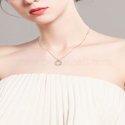 2 шт. подвески из нержавеющей стали 304 с переплетенными кольцами&nbsp;STAS-LP0002-84G