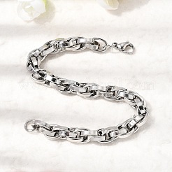 201 Edelstahl-Seilkettenarmbänder für Männer&nbsp;STAS-T077-16P