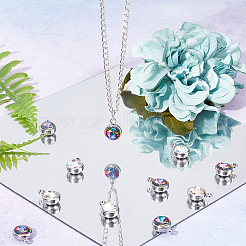 16шт 2 цветные стеклянные подвески GLAA-DC0001-02