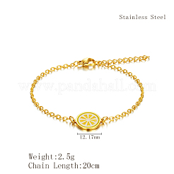 Простые браслеты из нержавеющей стали лимонного цвета HX9461-2