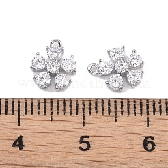Pendentifs en laiton zircon cubique transparent&nbsp;KK-K351-42B-P