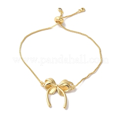 Messing-Mikropavé-Silberarmbänder mit Zirkonia für Damen&nbsp;LS-BJEW-C070-01B-G