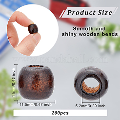 Holzperlen europäischen&nbsp;WOOD-WH0030-25