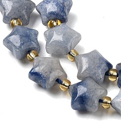 Нити из натурального голубого авантюрина G-Z080-A28-10mm