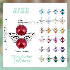 48 шт. подвески из стекла и сплава 24 стилей PALLOY-GO00053