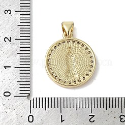 Pendentifs avec zircon cubiques à micro-pavés en laiton&nbsp;KK-K385-024G
