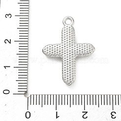 合金ラインストーンペンダント  クロスチャーム  長持ちメッキ  プラチナ  26x19x3mm  穴：1.6mm&nbsp;FIND-D044-09P