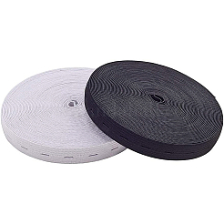 Flache elastische Polyesterschnur und Harzknöpfe&nbsp;OCOR-BC0012-17-15mm