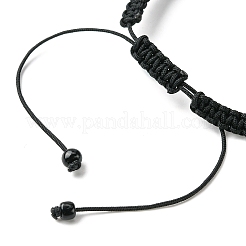 Браслеты-кубики с крестообразным плетением из акриловых бусин BJEW-JB09712