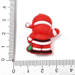 シリコンビーズ  焦点ビーズ  クリスマステーマ  カラフル  サンタクロース  28x24x15mm  穴：3mm&nbsp;LS-SIL-I017-01G