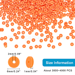 10 нить плоских круглых бусин из полимерной глины ручной работы CLAY-PH0001-44P
