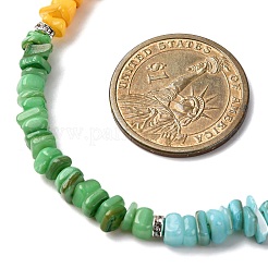 Ожерелья из бусин чакры из натуральных окрашенных пресноводных ракушек NJEW-JN05486