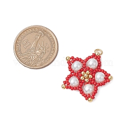 Pendenti a forma di stella con perline di vetro&nbsp;PALLOY-MZ00524-05