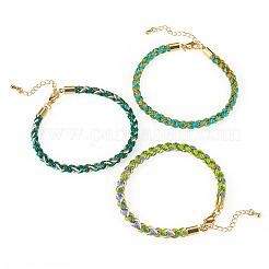 3 Stück 3 Farben 4 mm geflochtene Nylonschnur-Armbänder&nbsp;FIND-TA0009-49