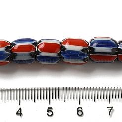 手作りのネパールランプワークビーズ  ロンデル  コーンフラワーブルー  9~14x4~7mm  穴：2mm  約100~132個/連  25.59~25.98''（65~66センチメートル）&nbsp;LAMP-B023-06A-10
