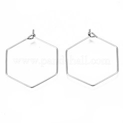 Фурнитура для сережек-колец из нержавеющей стали 304 STAS-S117-009B-01