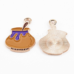 Подвески из эмалевого сплава легкого золота&nbsp;ENAM-T018-14