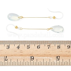 Серьги-подвески из нержавеющей стали 304 с гальваническим покрытием из смолы&nbsp;EJEW-Z129-06G-03