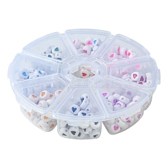 320шт 8 цвета непрозрачные акриловые бусины FIND-FS0002-84