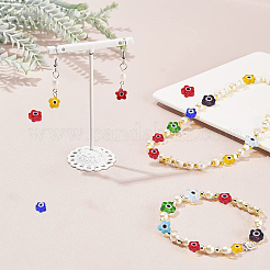 Стеклянная бусина миллефиори ручной работы LAMP-CJ0001-40