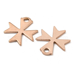 Breloques en acier inoxydable 304 plaquées par ions (IP)&nbsp;STAS-C043-49RG
