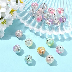 20 шт. бусины из искусственной смолы с эффектом кошачьего глаза&nbsp;RESI-YW0006-08