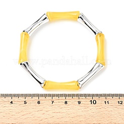 Stretcharmbänder aus beschichteten Harzperlen für Damen&nbsp;BJEW-P374-02P