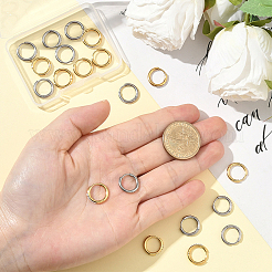 20 шт. 2-х цветные серьги-кольца из нержавеющей стали 304&nbsp;EJEW-SC0001-84