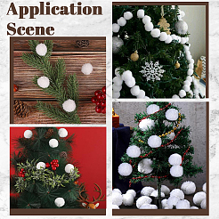 24 boule de pompon en laine douce&nbsp;DIY-SC0031-31D-03