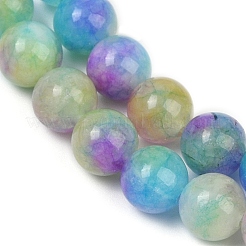 Природные окрашенные белого нефрита нитей бисера G-NH0045-01C