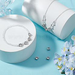 10 Stück Messing Pavé klar Zirkonia Verbinder Charms&nbsp;KK-BC0015-61A-P