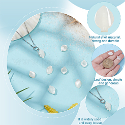 8 шт. 2 стиля подвески-лепестки из натуральной ракушки SHEL-GO0001-11
