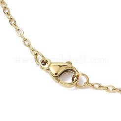 Ожерелья с подвесками из нержавеющей стали 304 с троичным узлом/трикветрой&nbsp;NJEW-JN04882-01