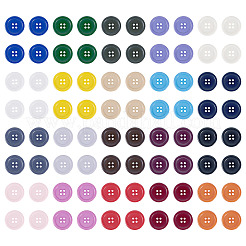 80 шт. 20 цвета пуговицы из смолы с 4 отверстиями BUTT-TA0001-29A