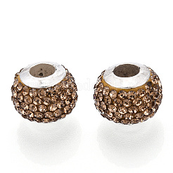 Ручная работа полимерной глины горный хрусталь европейские шарики&nbsp;RB-N053-001-09