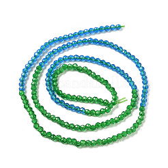 2 цвет прозрачных стеклянных бусин&nbsp;GLAA-G093-01H