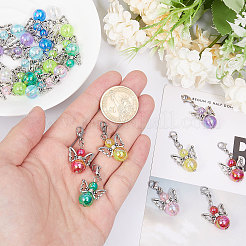 Подвески-ангелы из акрила и сплавов HJEW-AB00682