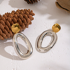 Овальные серьги-гвоздики из нержавеющей стали 304 LZ5221