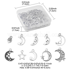 90шт 10 стиля подвески из сплава в тибетском стиле FIND-FS0001-41