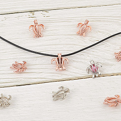 12 шт. 2-х цветные подвески с полыми латунными бусинами KK-AR0004-06