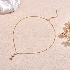 Collier pendentif fleur de perles de coquillages pour femmes&nbsp;JN1061A