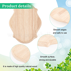 4 Stück geschnitzte Onlay-Applikation aus Naturholz.&nbsp;WOOD-FG0001-64A